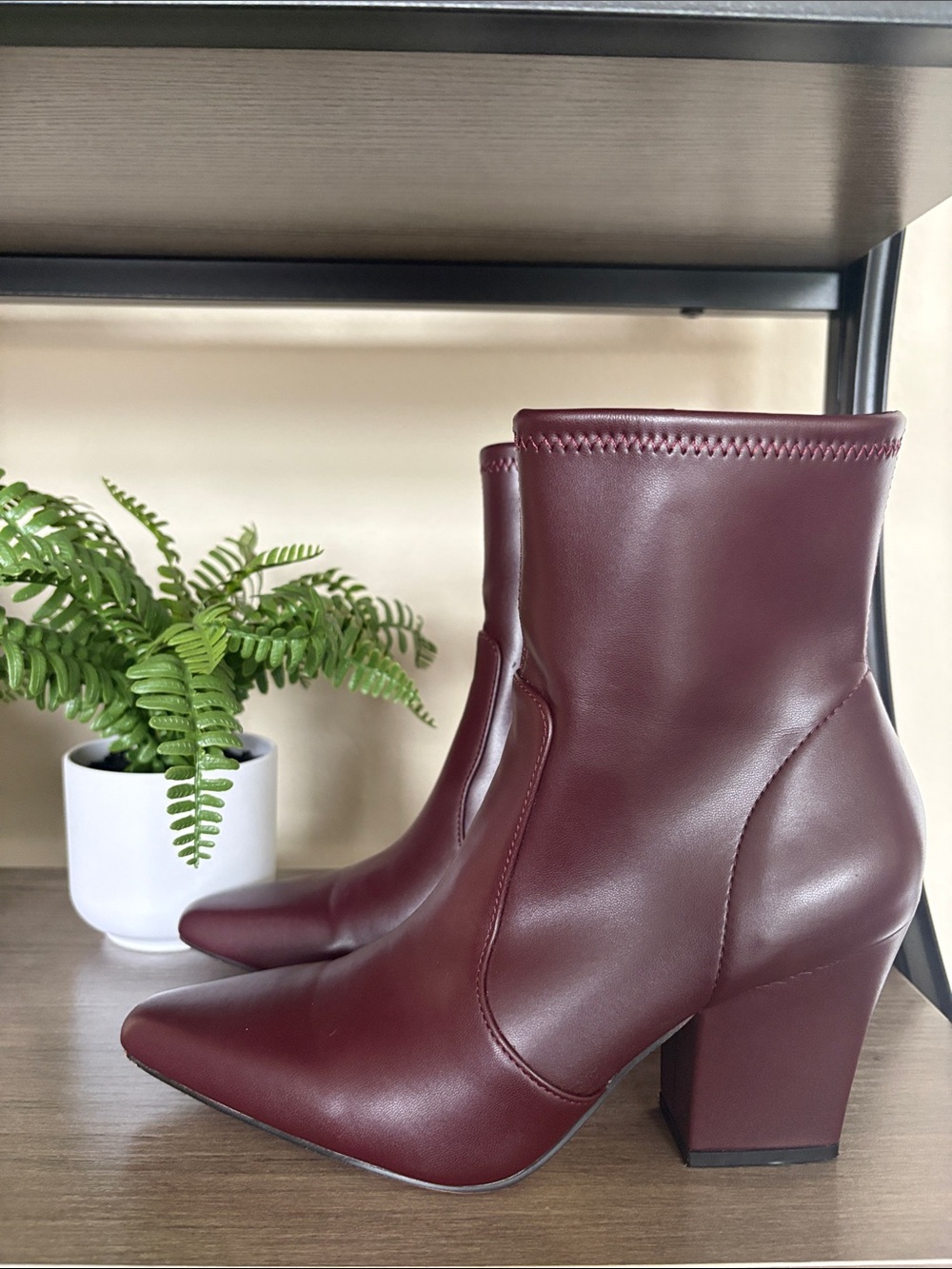 Jessica Simpson Pointed Toe Block Heel Ankle Boots